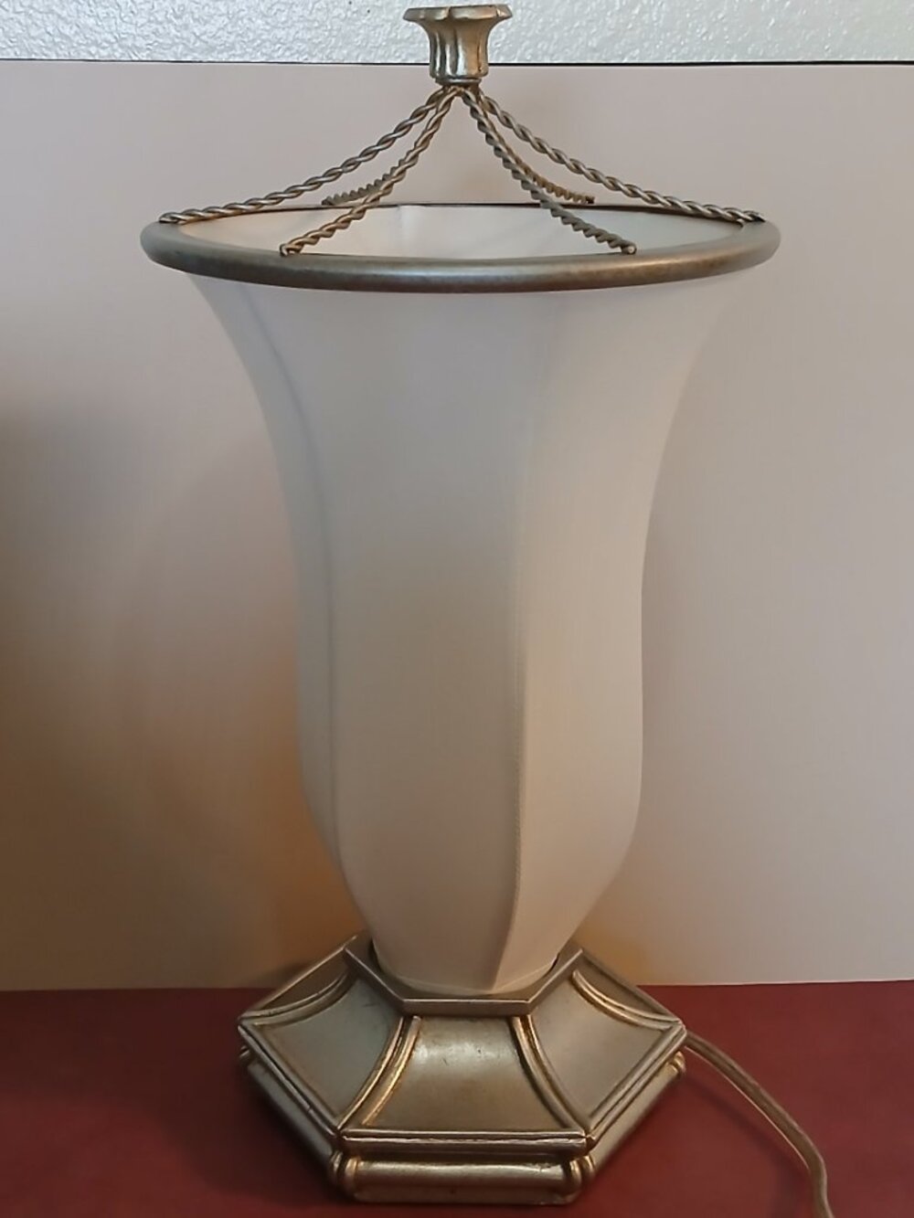Inverted Hexagon Bell Shape Parlor Lamp-Hampton Bay